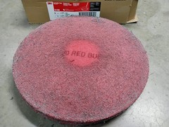 3M Red 20″ Floor Buffer Pad 5100, 20 in, 175 TO 600 RPM CASE OF 3 FREE SHIPPING