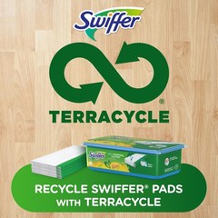 Swiffer Sweep + Mop, Wet Pads Refill, 24 Count (Pack of 1), White, Green