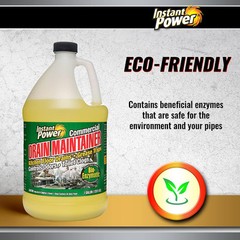 Instant Power Commercial Drain Maintainer – Liquid Enzyme Clog 1 Gallon