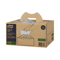 Tork 520374 16.34 x 14 1-Ply Industrial Cleaning Cloths – Gray (210/Carton) New