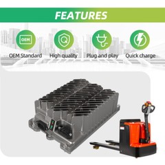 24V 27A Multipurpose Lead Acid Battery Charger + Red SB50 Plug for Delta-Q IC650
