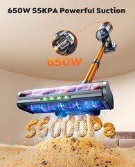 Ezytidy Cordless Vacuum Cleaner 55Kpa 650W 70Mins Stick Vacuum Cleaners For