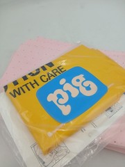 PIG Absorbent Spill Pads Pink Perforated Mat Sheets Chemical Cleanup Industrial