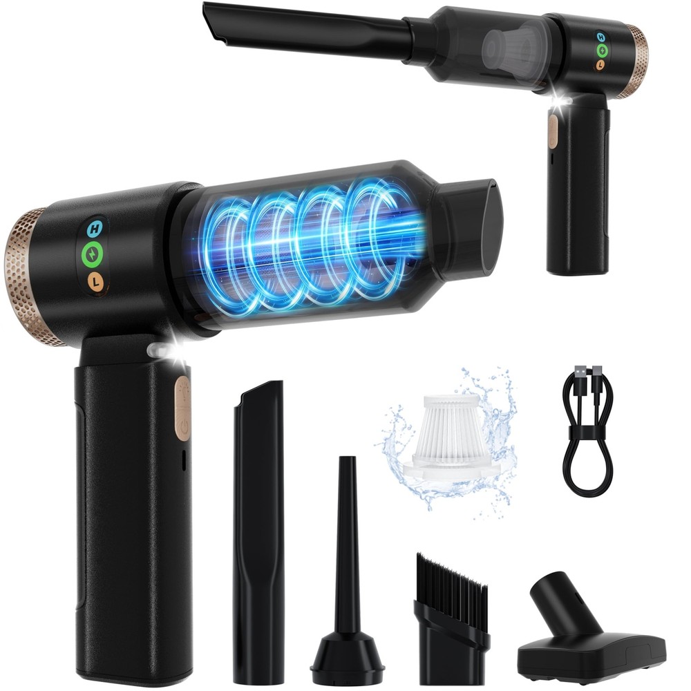 GcdPai Handheld Car Vacuum Cordless 20000PA Powerful Small Portable Black