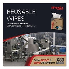 WypAll 41048 8.34″ x 16.8″ POP-UP BX HYDROKNIT X80 Cloth – Wht (5-BX/CT) New