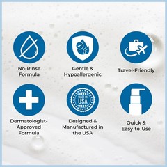 Nurture Rinse Free Waterless Foaming Cleanser for 8 Fl Oz (Pack of 3), red