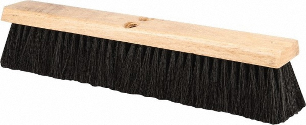 PRO SOURCE 18″ Push Broom Head: Poly Bristles, Wood Block, Handle Not Incl