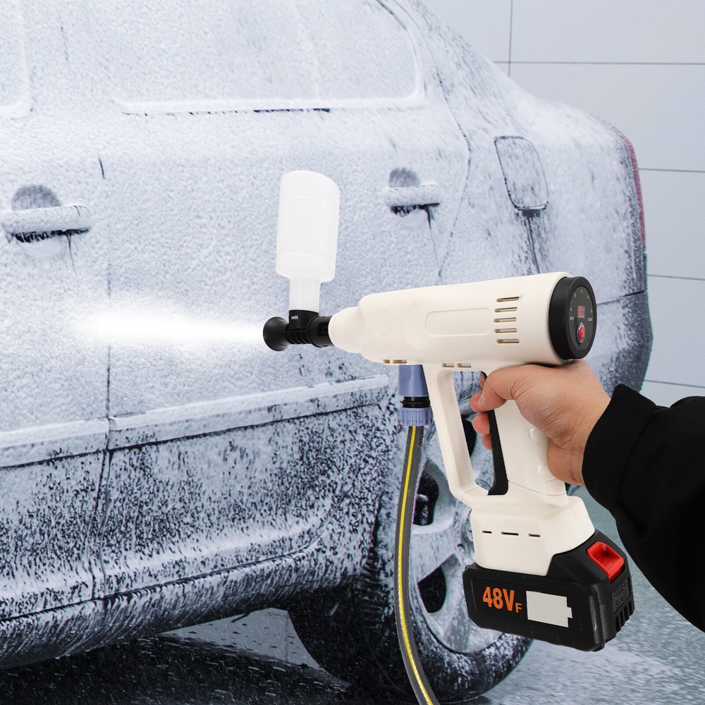 Cordless Pressure Washer Handheld Washing Machine Battery Powered 3-8L/Min 300W