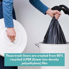 Black LLDPE Trash Bags Can Liners, 55-60 Gal, 1.5 Mil, 38″ x 58″, Black, 100 Pcs
