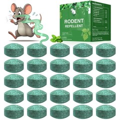 Mouse Rodent Repellent,25 Pack Peppermint Oil Traps for Rat 25, Green