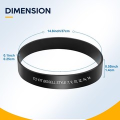 KeeTidy Style 7/9/10/12/14/16 P/N 3031120 Replacement Belt Compatible Black
