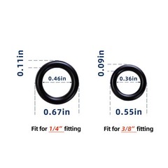 TKYPZY 40 Pack Power Pressure Washer O-Rings for 1/4″ & 3/8″ Quick Black