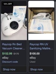 Raycop RN Handheld Bagless Corded Electric Vacuum Cleaner VCEN-100USWH White
