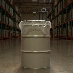 HDX Commercial Clear Heavy-Duty Flap Tie Drum Liner Trash Bags 55 Gallon 40 ct