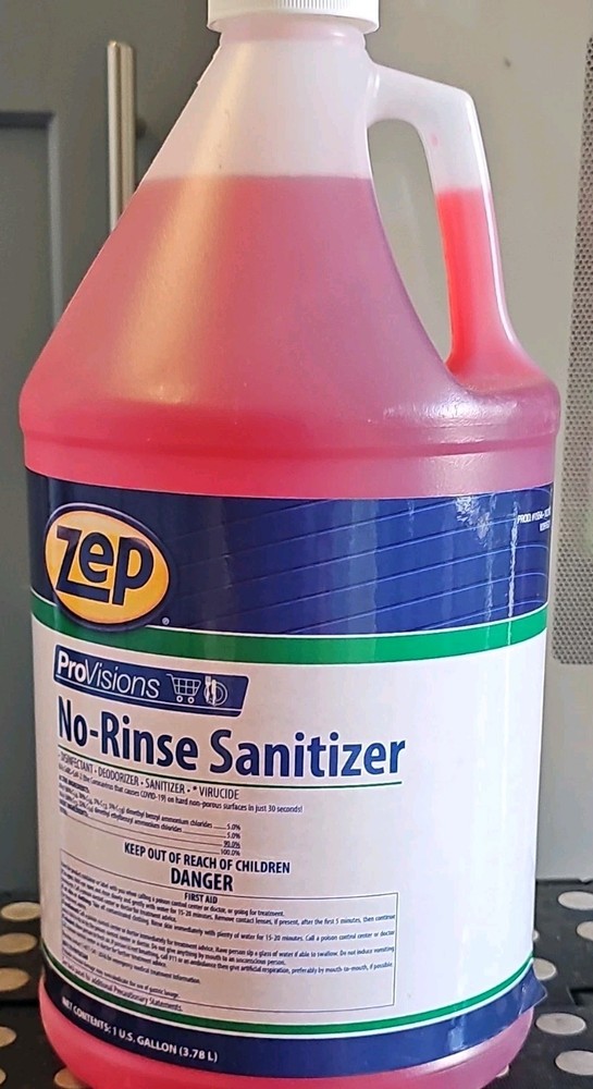 Zep ProVisions No-Rinse Sanitizer Liquid Disinfectant 1 Gallon (3.78L)