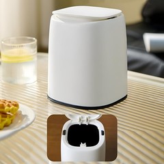 Mini Trash Can with Lid, Pop Up Countertop Wastebasket, Tiny Plastic Trash Bi…