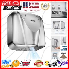 Elephant Power Commercial Hand Dryer High Speed Auto Warm Wind, Brushed Stain…