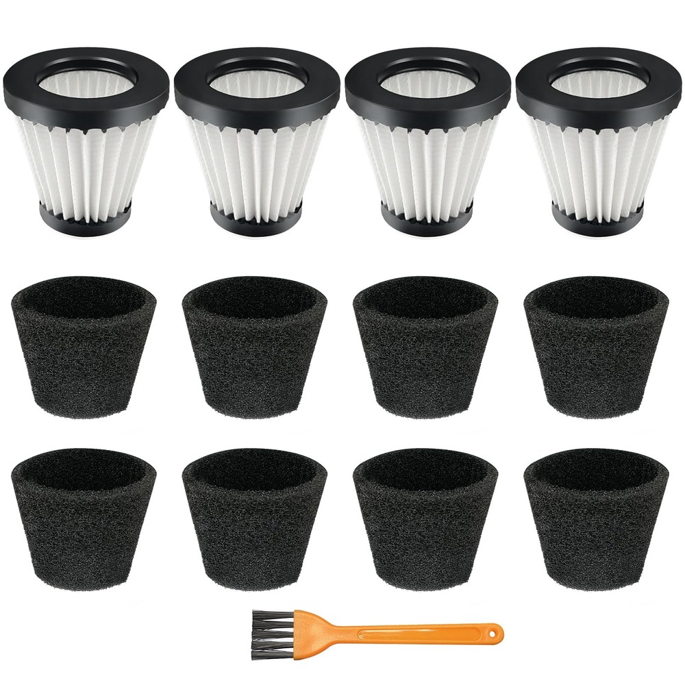 4 Pack F117 Filters Compatible with Dirt handheld vacuum filter(white)