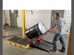 NEW EAGLE 1633D Spill Platform with Drain, 15 gal., 1 Drum 35U064, 26.25 x 26 In