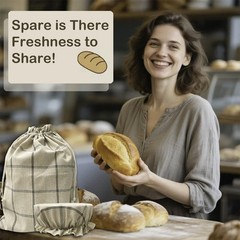 Duthcbw XL Linen Bread Bag for Homemade Sourdough with Large, 1+Cover