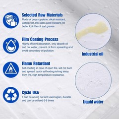 Heavy-Duty Oil Spill Mat – 50 Microfiber Pads, 13″ x 10″ for Ultimate Protection