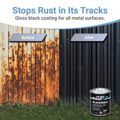 Blackshell – Gloss Black – 1 Pint – Corrosion Preventive Coating, Long-Lasting