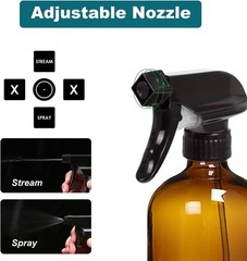 4 oz Amber Glass Spray Bottles – 2 Pack Empty 4 Ounces, tinted