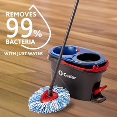 O-Cedar RC + 2 Refill, Rinseclean Spin Mop & Bucket + 2 Extra Refills