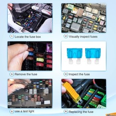 Nilight 372 PCS Car Fuses Assortment Kit Standard Mini LP Micro2 Blade Replaceme