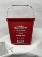San Jamar KPP196RD Kleen-Pail Pro Red 6 Quart Sanitizing Pail
