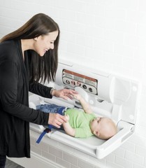 NEW Foundations 100-EH Classic Horizontal Baby Changing Station Light Gray #9566