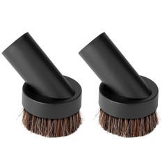 Lamoutor 2Pcs Soft Bristle Vacuum Brush Round Attachment Black