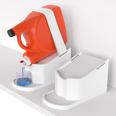 Impresa Laundry Detergent Stand – 2-Pack White Drip Catcher Liner Laundry