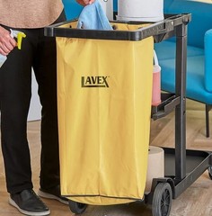 Premium Standard Yellow Vinyl Replacement or Spare Bag for Janitor Cart 25-Gal