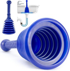 Luigi’s Small Blue Sink Plunger Large Bellows Drain Clog Remover