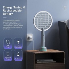 Electric Bug Zapper Fly Swatter Rechargeable Racket