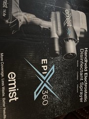 emist EPIX360 Handheld Electrostatic Sprayer Black Gray w/Battery Charger