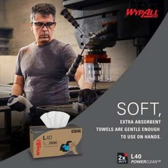 9 Pack WypAll POP-UP White L40 Wipes: 810 Wipes Total