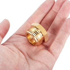 Kbrotech Brass Garden Hose Adapter, 3/4” GHT male x 1/2” NPT Female,