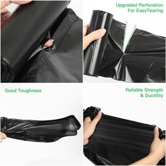 3 Gallon Compostable Trash Bags – Black Small Garbage Bag Bulk 200 Count Heav…