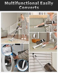 Nuyupo Cordless Vacuum Cleaner 2 Batteries 110 Mins Runtime Powerful Stick