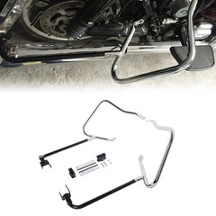 Chrome Saddlebag Bracket Guard Crash Bars Fit for Road Glide King 2014-2024
