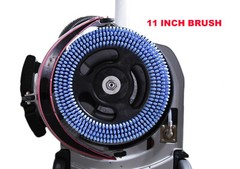 11″ 180 Deg Rotation Brush Walk Behind Floor Scrubber w/24V 12Ah Battry Powered