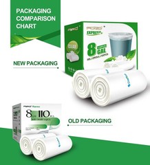 FORID Clear Trash Bags, 8 Gallon Garbage Bags, Wastebasket Bin Liners 110 Cou…