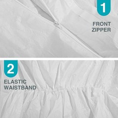 Hazmat Suits 10Pack Disposable Protective Coveralls, Heavy Duty Full Body Pai…