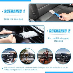 2 PCS Double Head Brush for Car Clean, Soft Auto Interior Duster Detailing Brush
