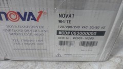 Nova 083000000 110-240VAC 88 CFM 30 Sec Dry Time Wall Mount Automatic Hand Dryer