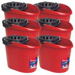 Quick Wring Mop Bucket with Torsion Wringer – 2.5 Gal. (6-Pack)
