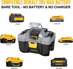 20V Cordless Vacuum – Wet & Dry, 2.6 Gallon Capacity…