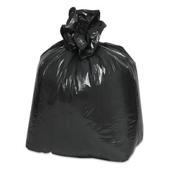 Classic Can Liners, 10 gal, 0.6 mil, 24×23″, Black, 25 Bags/Roll, 20 Rolls/CT
